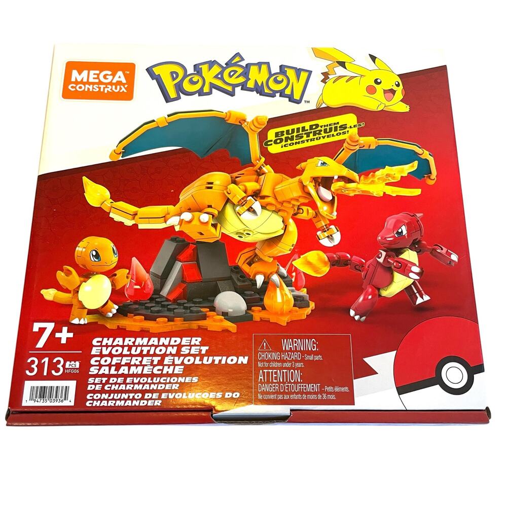 Pokemon Charmander Evolution Set - New Sealed (Charizard & Charmeleon) 313 Pcs